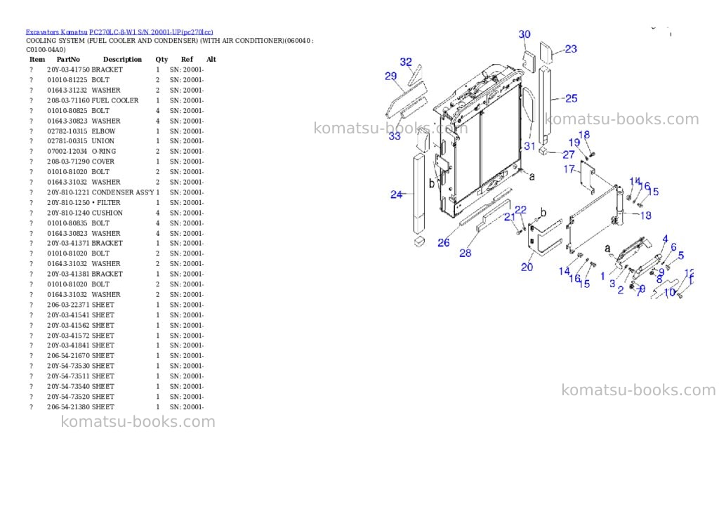 Komatsu pc270lc-8-w1 s/n 20001-up Parts catalog cover Page 10 Komatsu pc270lc-8-w1 s/n 20001-up Parts catalog cover Page 10