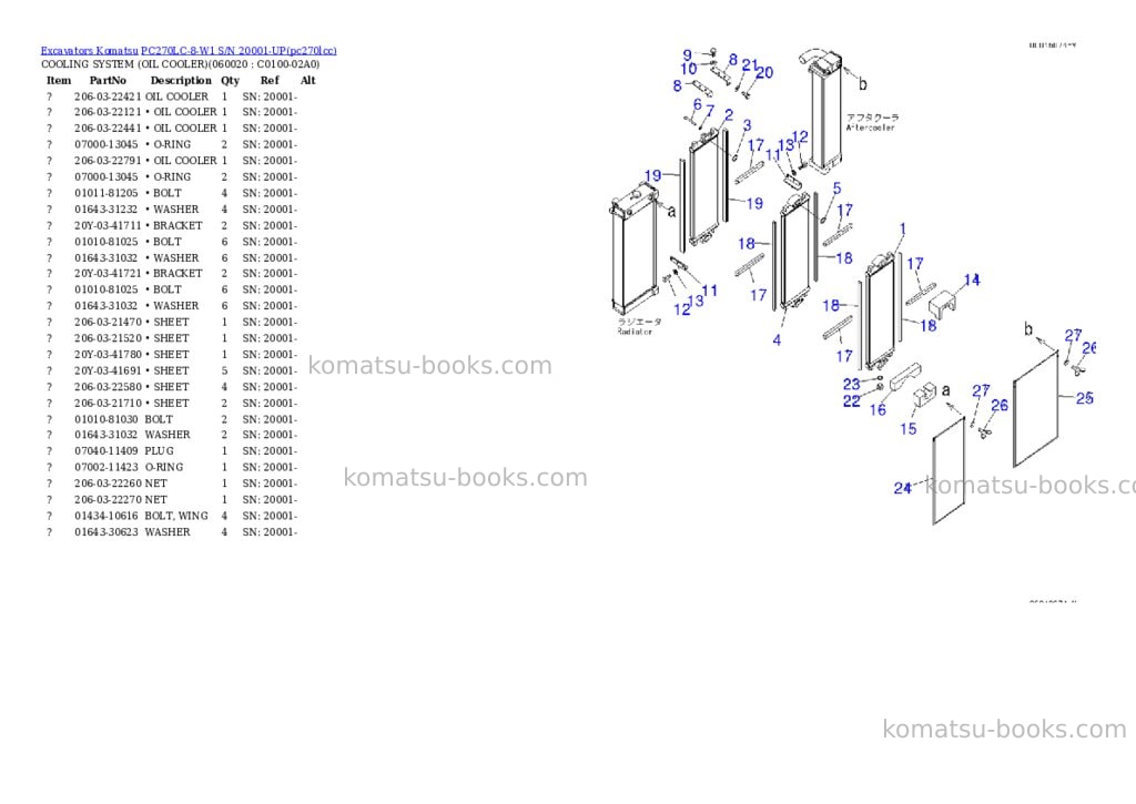 Komatsu pc270lc-8-w1 s/n 20001-up Parts catalog cover Page 8 Komatsu pc270lc-8-w1 s/n 20001-up Parts catalog cover Page 8