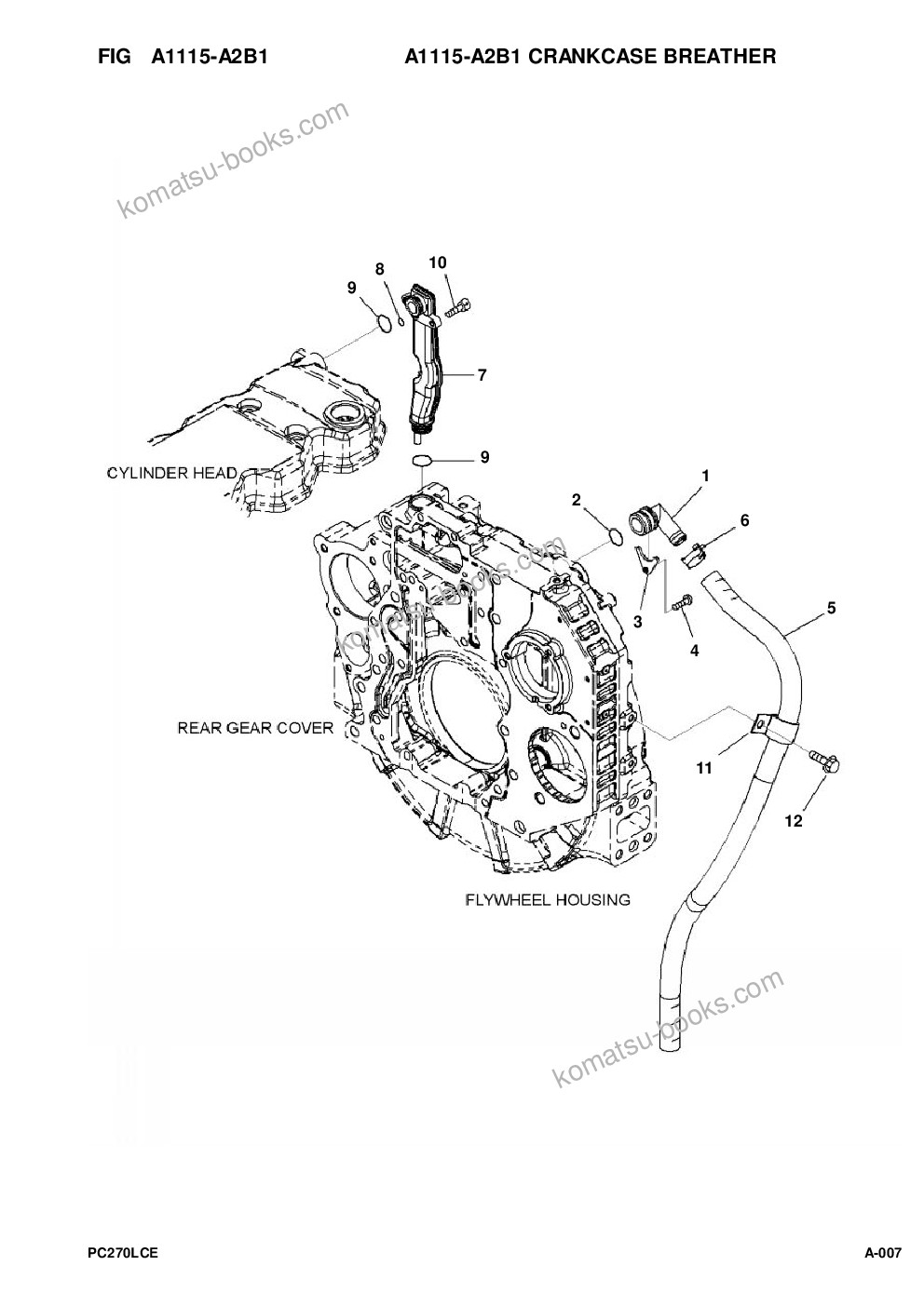 Komatsu pc270lc-8 s/n a87001-up Parts catalog cover Page 9 Komatsu pc270lc-8 s/n a87001-up Parts catalog cover Page 9
