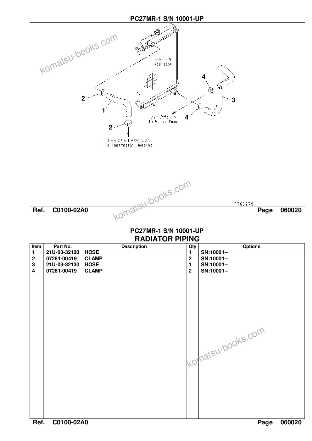 Komatsu pc27mr-1 s/n 10001-up Parts catalog cover Page 9 Komatsu pc27mr-1 s/n 10001-up Parts catalog cover Page 9