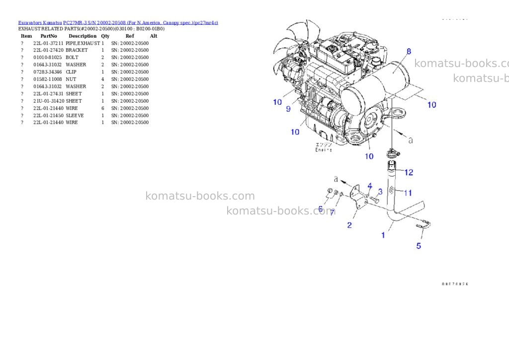Komatsu PC27MR-3 S/N 20002-20508 (For N.America, Canopy spec.) Parts catalog cover Page 9 Komatsu PC27MR-3 S/N 20002-20508 (For N.America, Canopy spec.) Parts catalog cover Page 9