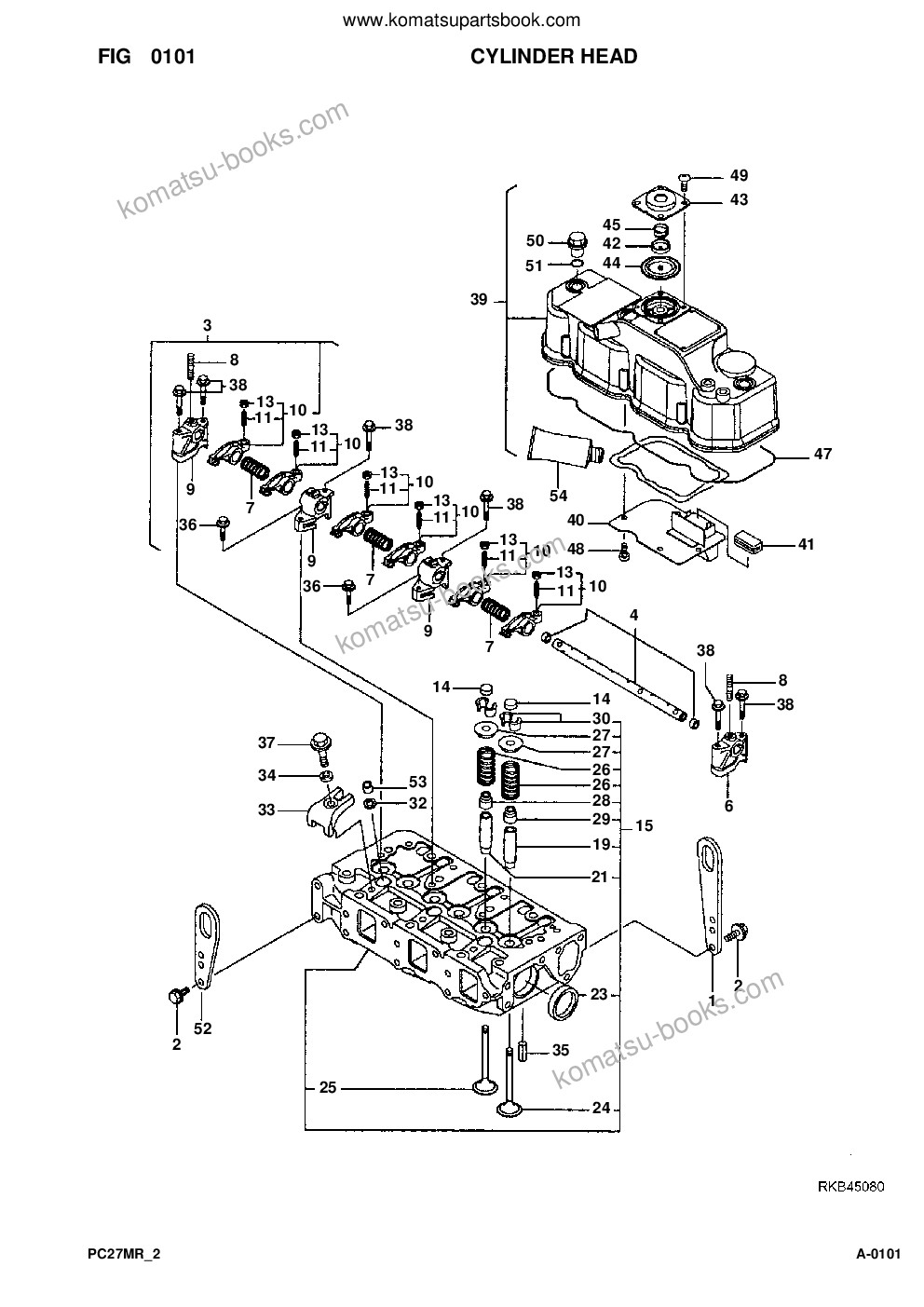 Komatsu pc27mr-2 s/n f00103-up Katalog części okładka Strona 3