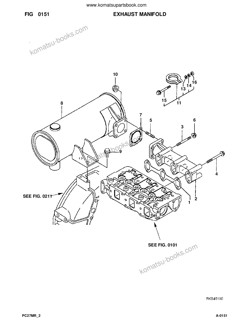 Komatsu pc27mr-2 s/n f00103-up Katalog części okładka Strona 7