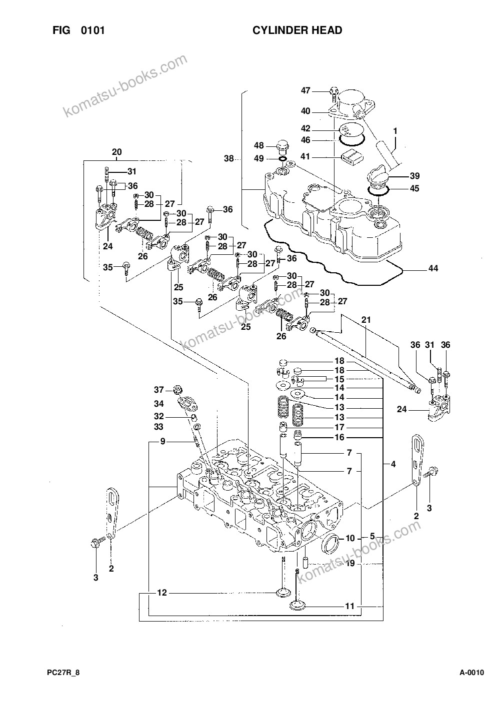 Komatsu pc27r-8 s/n f30001-up Ersatzteilkatalog Titelseite Seite 3