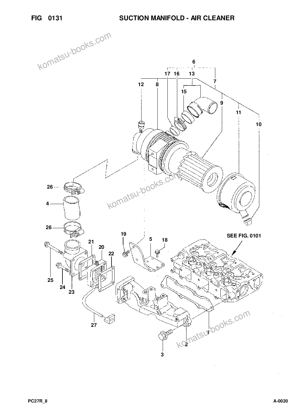 Komatsu pc27r-8 s/n f30001-up Ersatzteilkatalog Titelseite Seite 5