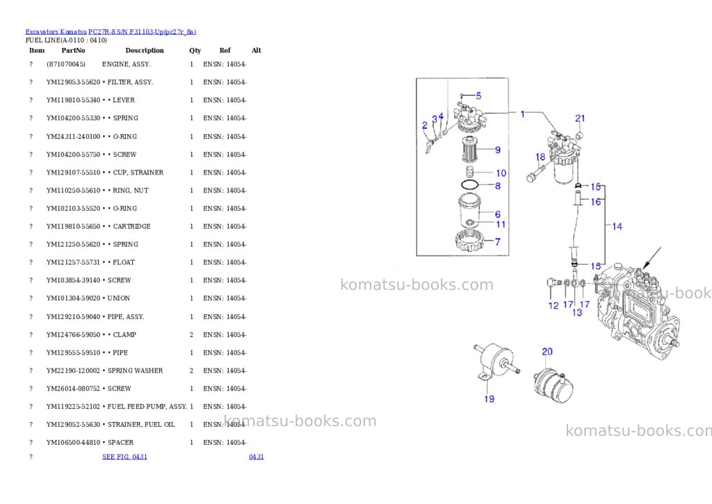 Komatsu pc27r-8 s/n f31103-up Parts catalog cover Page 10