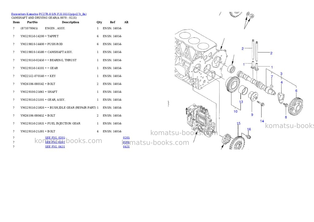 Komatsu pc27r-8 s/n f31103-up Parts catalog cover Page 6