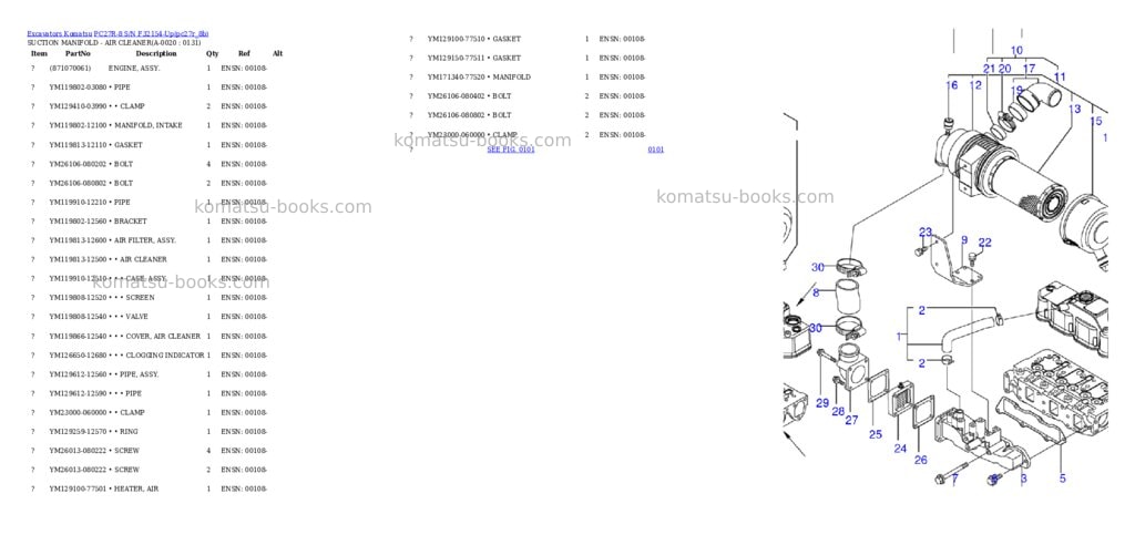Komatsu pc27r-8 s/n f32154-up Parts catalog cover Komatsu pc27r-8 s/n f32154-up Parts catalog cover