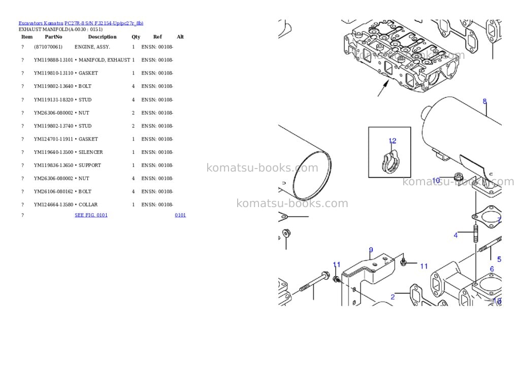 Komatsu pc27r-8 s/n f32154-up Parts catalog cover Page 2 Komatsu pc27r-8 s/n f32154-up Parts catalog cover Page 2