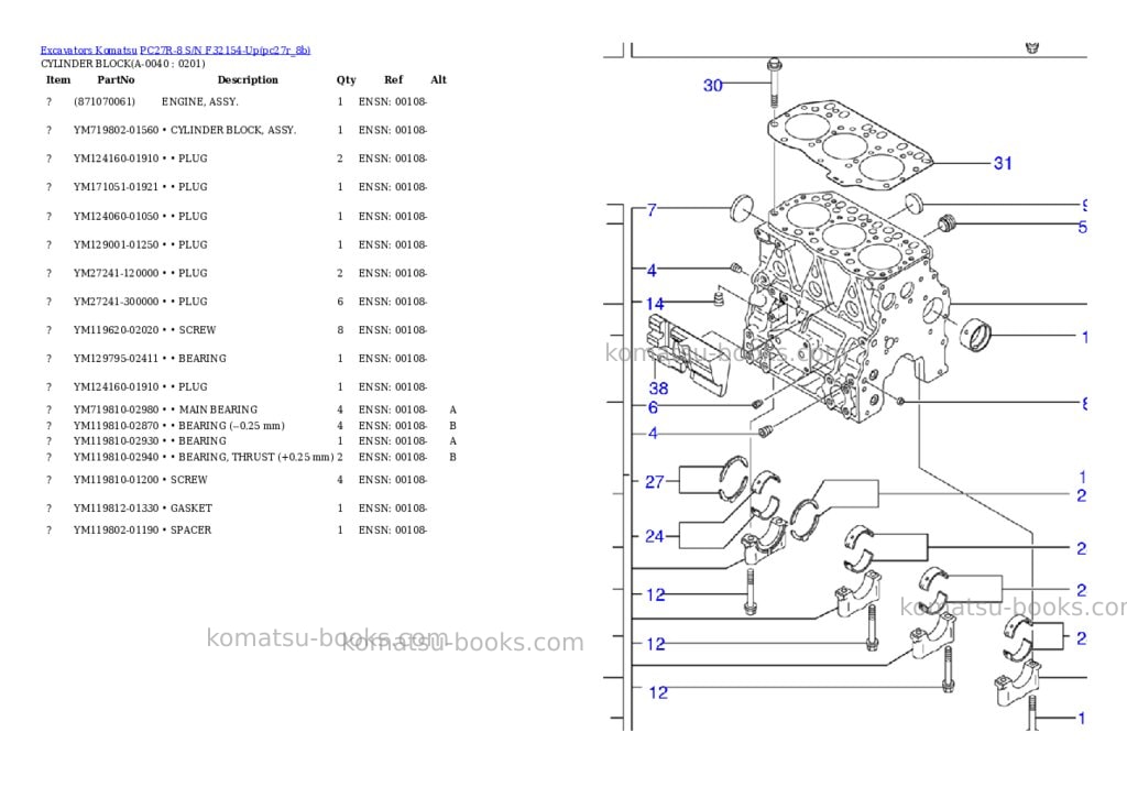 Komatsu pc27r-8 s/n f32154-up Parts catalog cover Page 3 Komatsu pc27r-8 s/n f32154-up Parts catalog cover Page 3