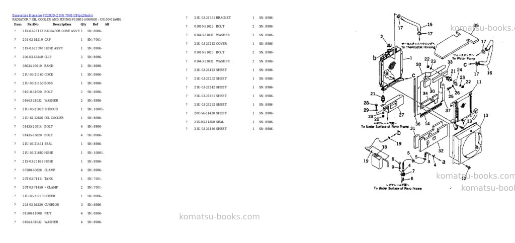 Komatsu pc28ud-2 s/n 7001-up Parts catalog cover