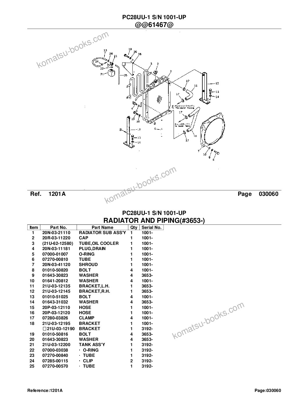 Komatsu PC28UU-1 S/N 1001-UP Parts catalog cover Page 8 Komatsu PC28UU-1 S/N 1001-UP Parts catalog cover Page 8