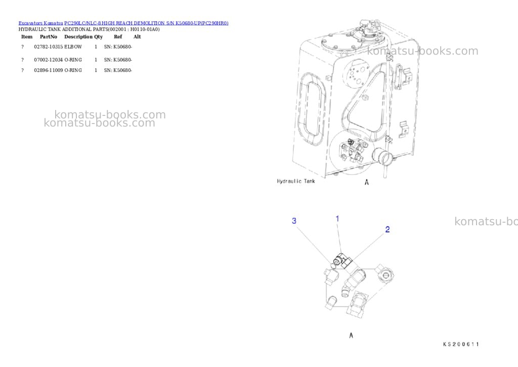 Komatsu pc290lc/nlc-8 high reach demolition s/n k50680-up Parts catalog cover Page 2 Komatsu pc290lc/nlc-8 high reach demolition s/n k50680-up Parts catalog cover Page 2