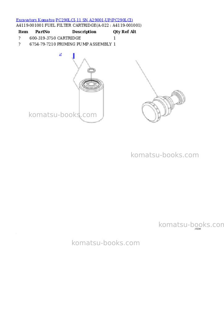 Komatsu pc290lci-11 sn a29001-up Parts catalog cover Page 10 Komatsu pc290lci-11 sn a29001-up Parts catalog cover Page 10
