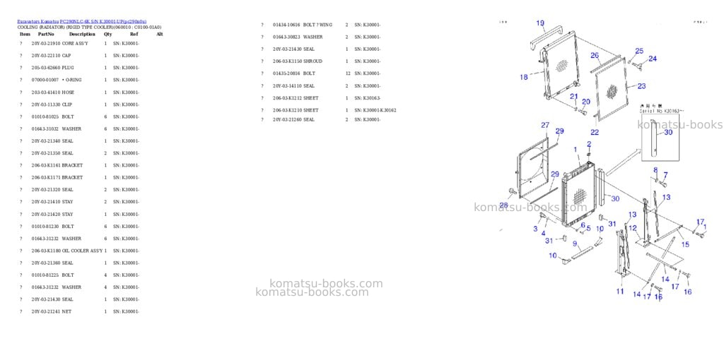 Komatsu pc290nlc-6k s/n k30001-up Parts catalog cover Page 8
