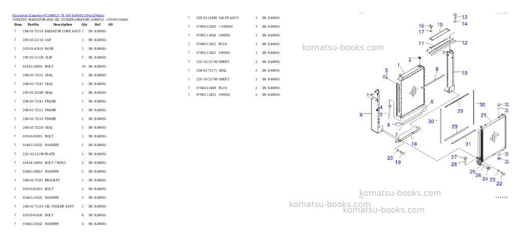 Komatsu pc290nlc-7k s/n k40001-up Parts catalog cover Page 11 Komatsu pc290nlc-7k s/n k40001-up Parts catalog cover Page 11