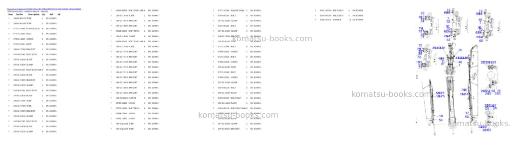Komatsu pc290lc/nlc-8k straight boom s/n k50001-up Parts catalog cover Page 7