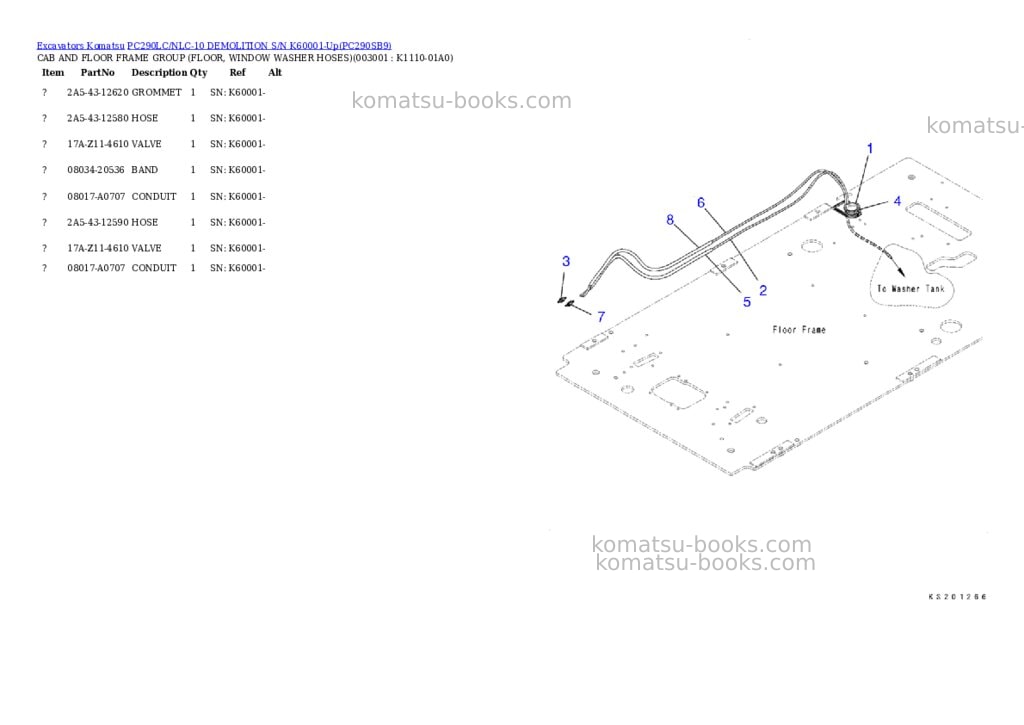 Komatsu pc290lc/nlc-10 demolition s/n k60001-up Parts catalog cover Page 3 Komatsu pc290lc/nlc-10 demolition s/n k60001-up Parts catalog cover Page 3