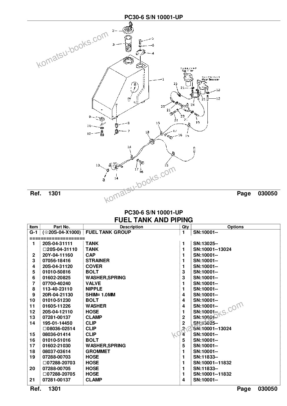 Komatsu PC30-6 S/N 10001-UP Parts catalog cover Page 8 Komatsu PC30-6 S/N 10001-UP Parts catalog cover Page 8