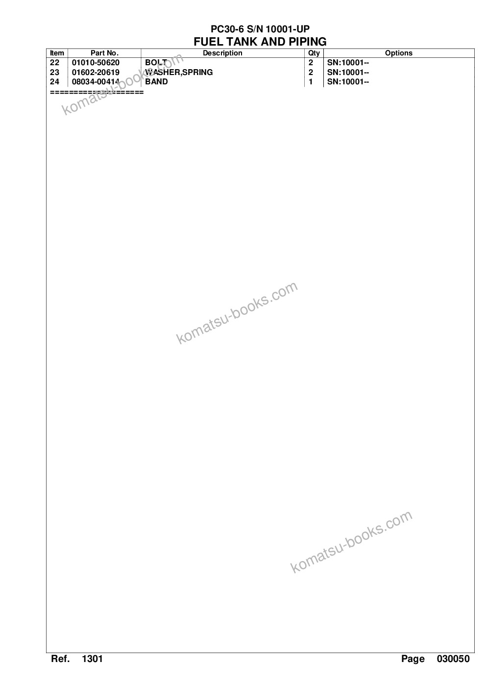 Komatsu PC30-6 S/N 10001-UP Parts catalog cover Page 9 Komatsu PC30-6 S/N 10001-UP Parts catalog cover Page 9