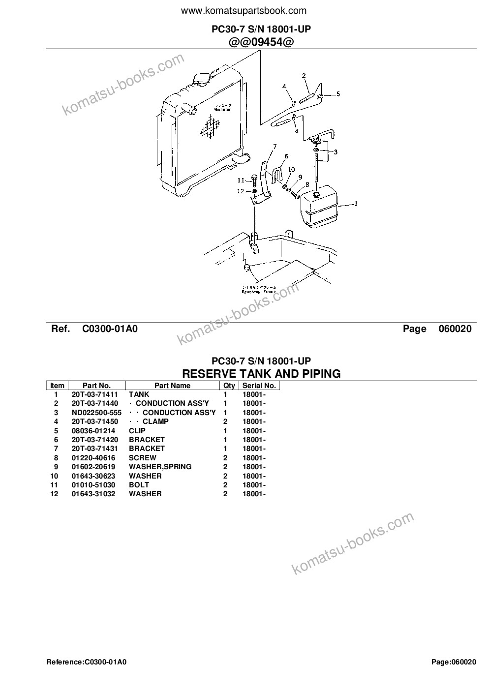 Komatsu PC30-7 S/N 18001-UP Catalogo ricambi copertina Pagina 10