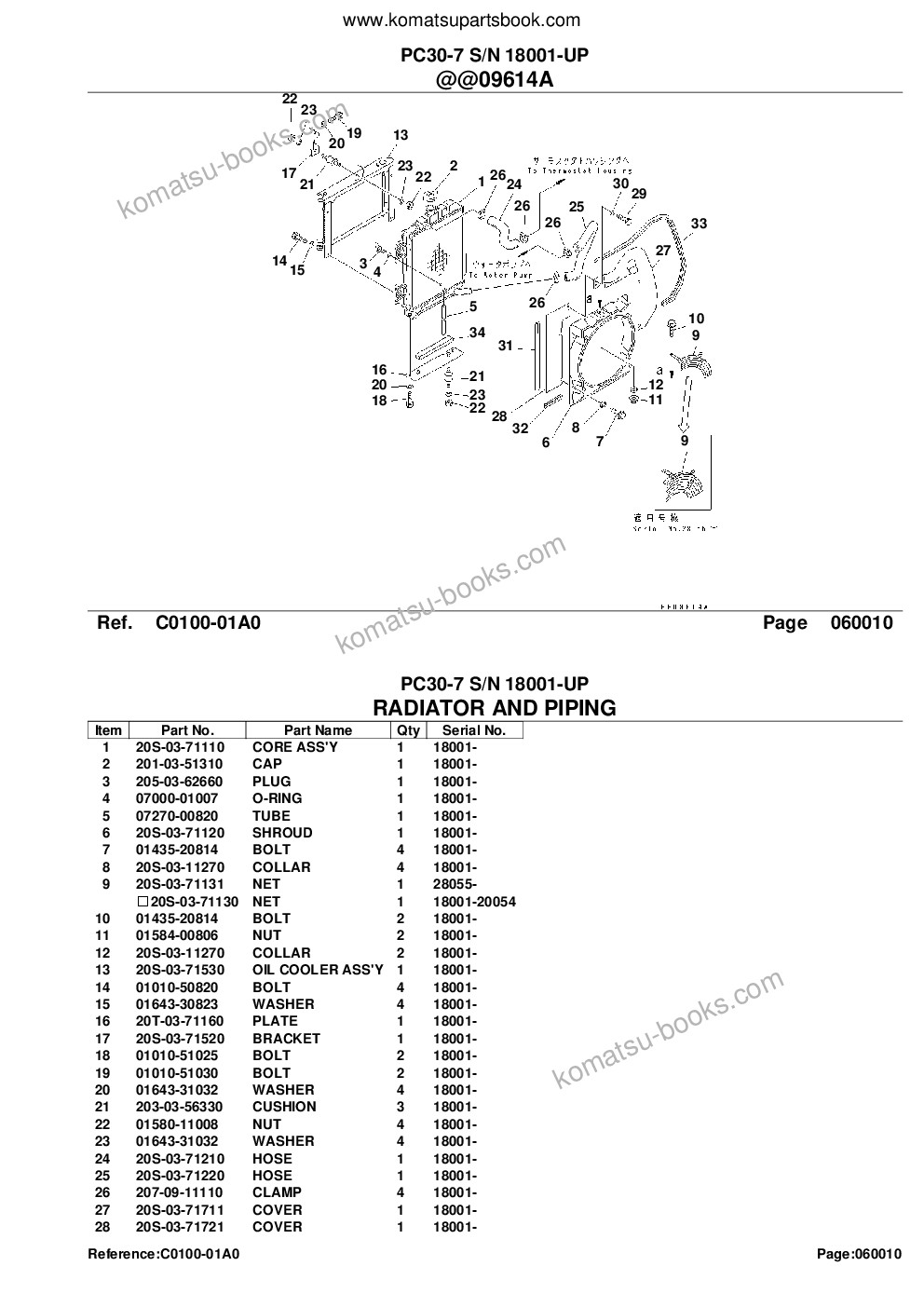 Komatsu PC30-7 S/N 18001-UP Catalogo ricambi copertina Pagina 8