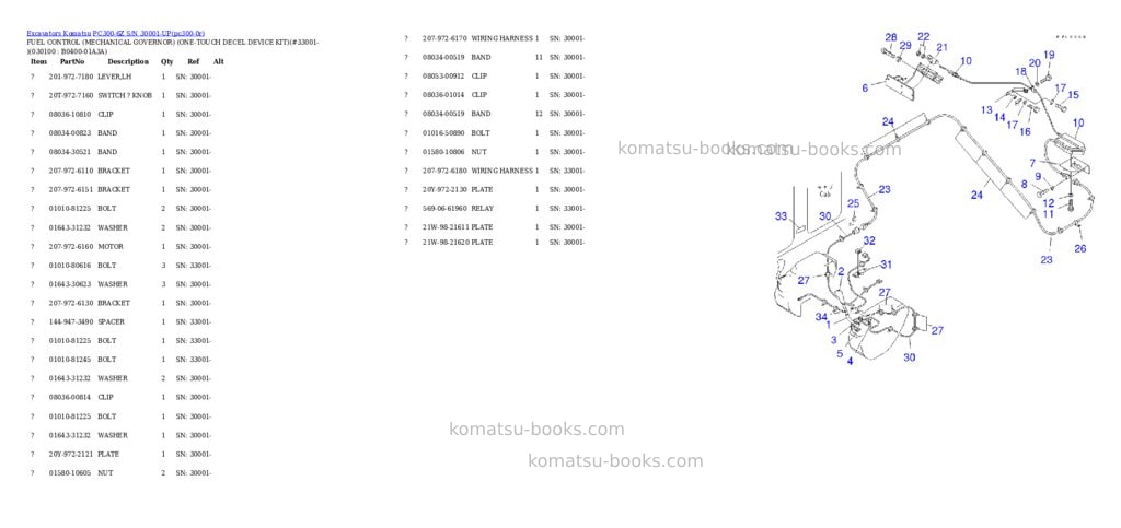 Komatsu pc300-6z s/n 30001-up custom spec. Parts catalog cover Page 9 Komatsu pc300-6z s/n 30001-up custom spec. Parts catalog cover Page 9