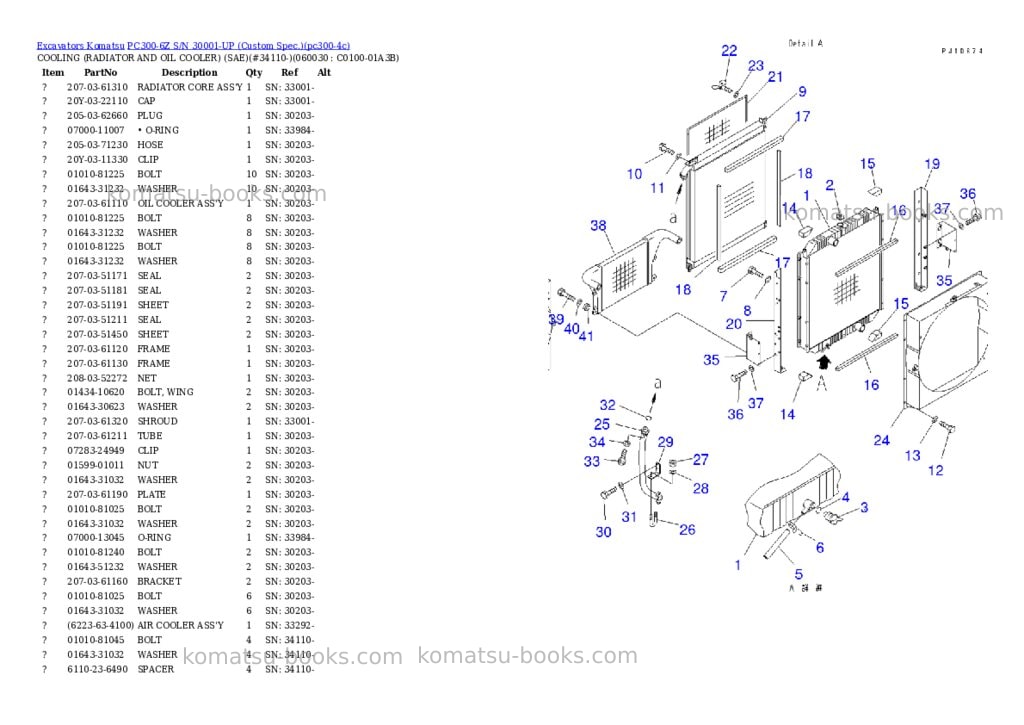 Komatsu PC300-6Z S/N 30001-UP (Custom Spec.) Parts catalog cover Page 9 Komatsu PC300-6Z S/N 30001-UP (Custom Spec.) Parts catalog cover Page 9