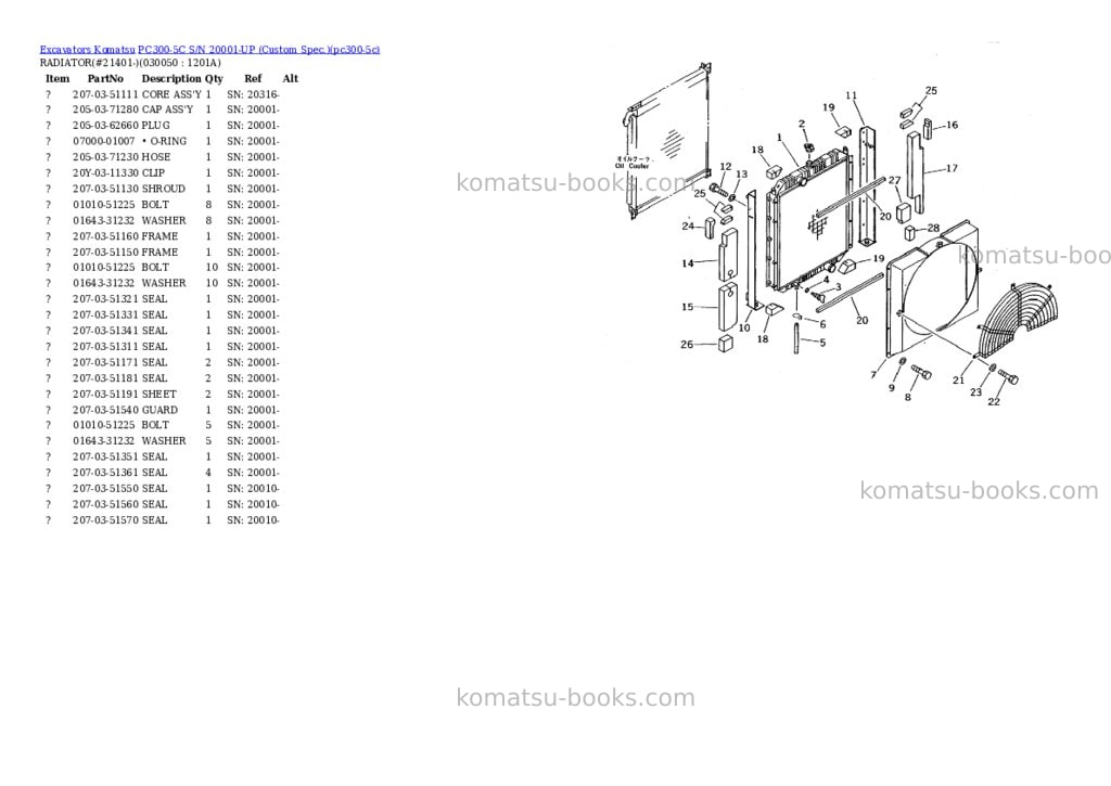 Komatsu pc300-5c s/n 20001-up custom spec. Parts catalog cover Page 4 Komatsu pc300-5c s/n 20001-up custom spec. Parts catalog cover Page 4
