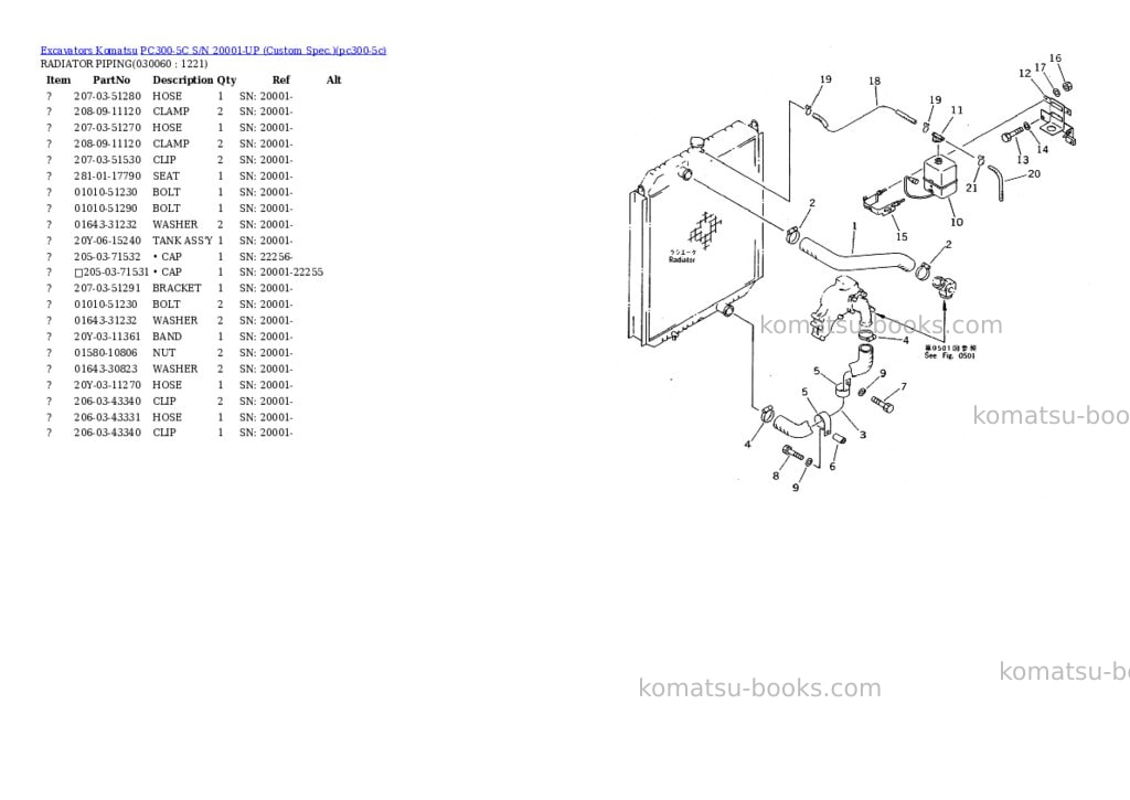Komatsu pc300-5c s/n 20001-up custom spec. Parts catalog cover Page 5 Komatsu pc300-5c s/n 20001-up custom spec. Parts catalog cover Page 5