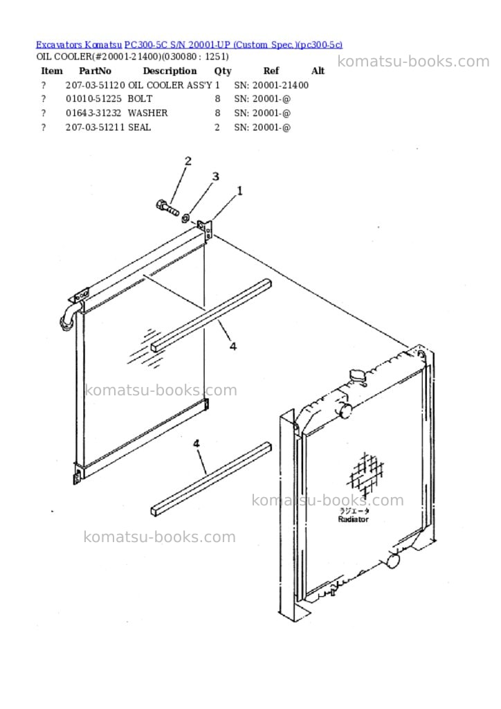 Komatsu pc300-5c s/n 20001-up custom spec. Parts catalog cover Page 7 Komatsu pc300-5c s/n 20001-up custom spec. Parts catalog cover Page 7