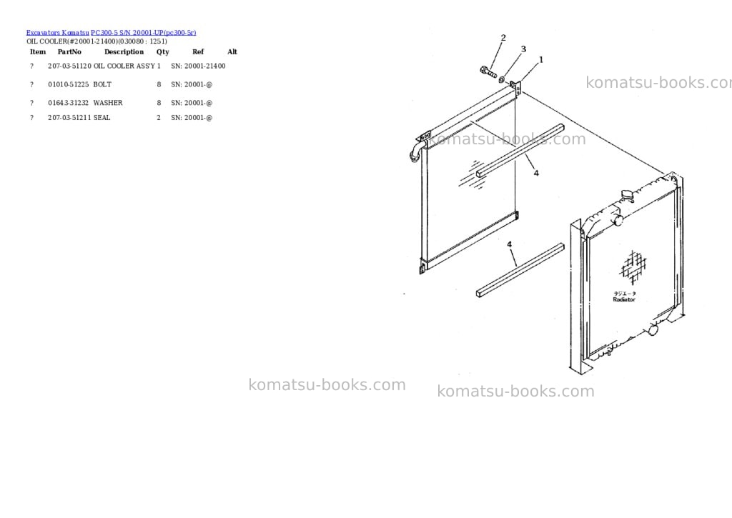 Komatsu pc300-5 s/n 20001-up Parts catalog cover Page 7 Komatsu pc300-5 s/n 20001-up Parts catalog cover Page 7