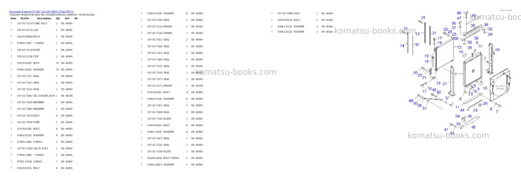 Komatsu PC300-7-AA S/N 40001-UP Parts catalog cover Page 5
