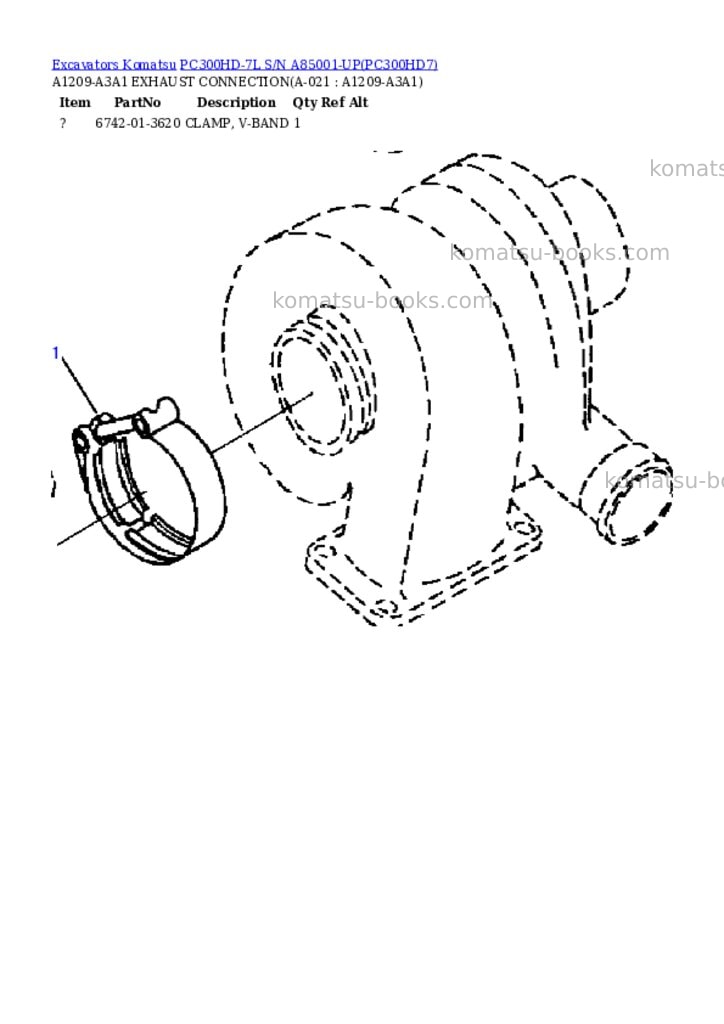 Komatsu pc300hd-7l s/n a85001-up Parts catalog cover Page 10