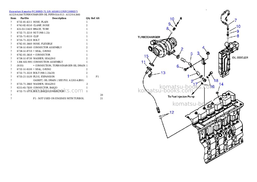 Komatsu pc300hd-7l s/n a85001-up Parts catalog cover Page 6
