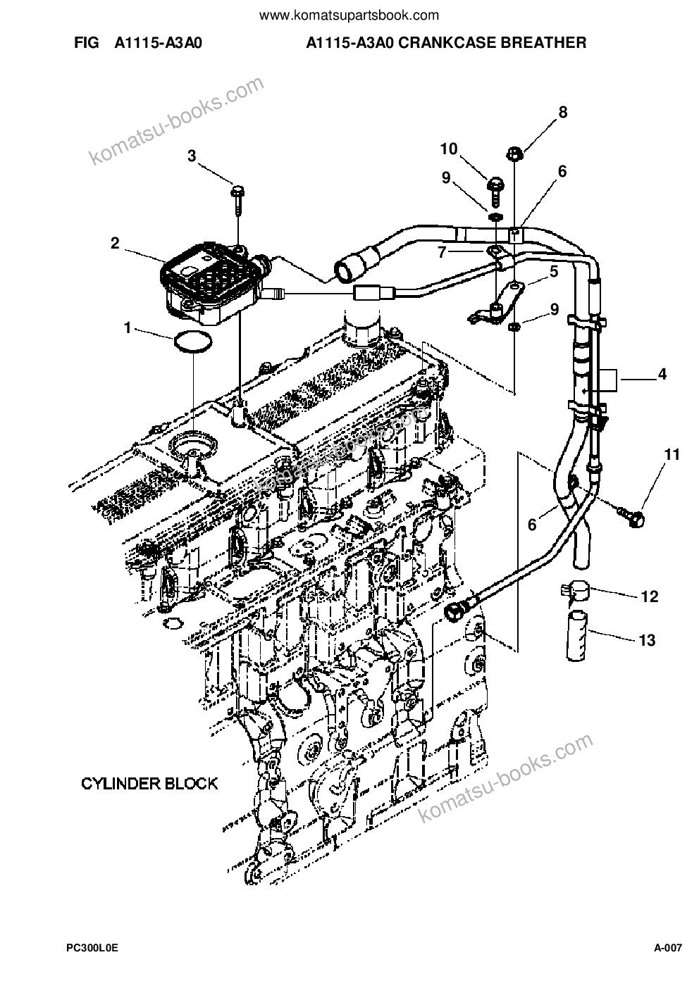 Komatsu pc300lc-8 s/n a90001-up Parts catalog cover Page 9 Komatsu pc300lc-8 s/n a90001-up Parts catalog cover Page 9