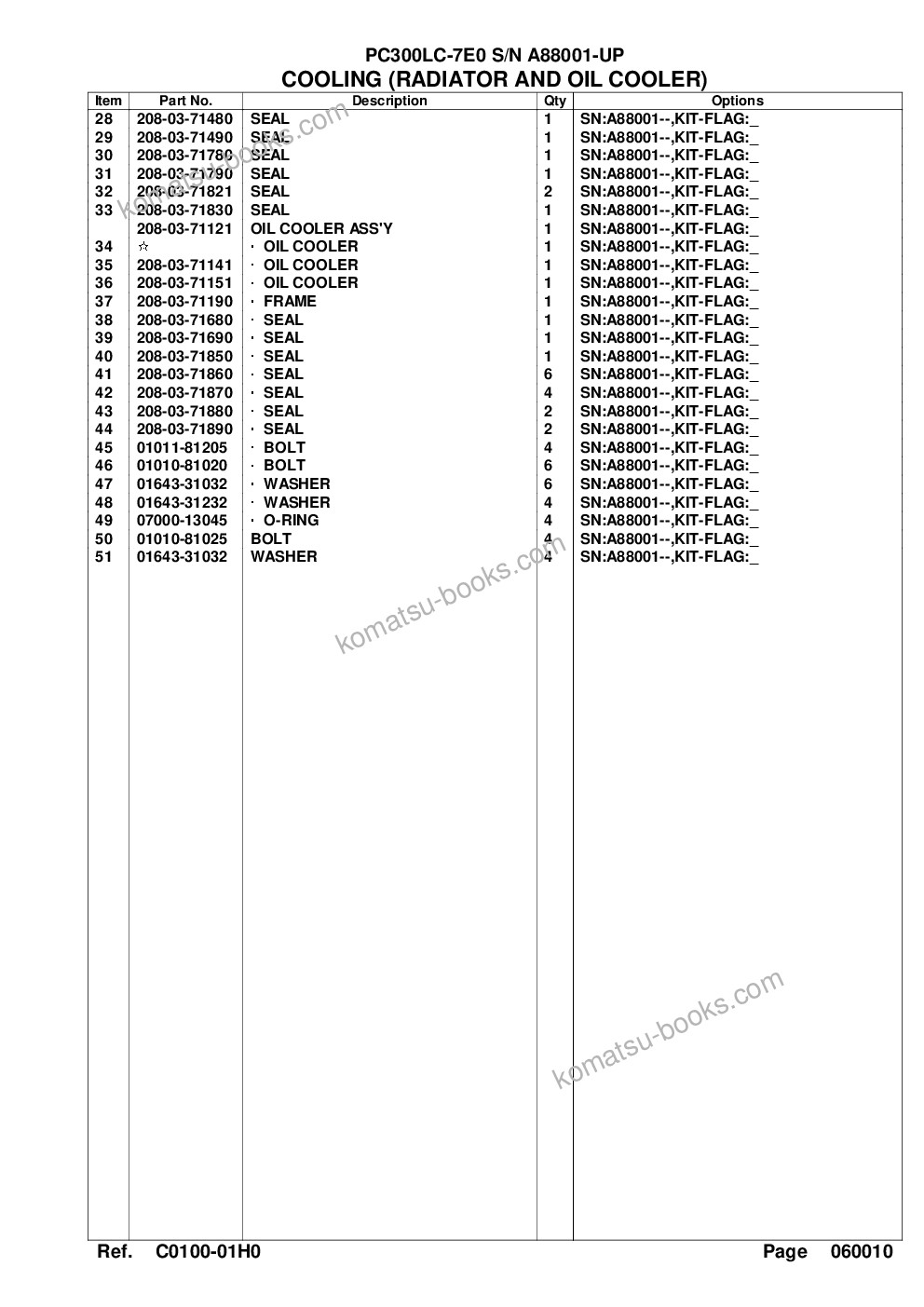 Komatsu pc300lc-7e0 s/n a88001-up Parts catalog cover Page 10 Komatsu pc300lc-7e0 s/n a88001-up Parts catalog cover Page 10