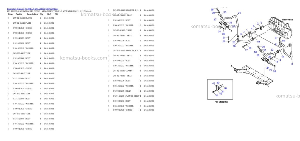 Komatsu pc300ll-6 s/n a84001-up Parts catalog cover Page 7