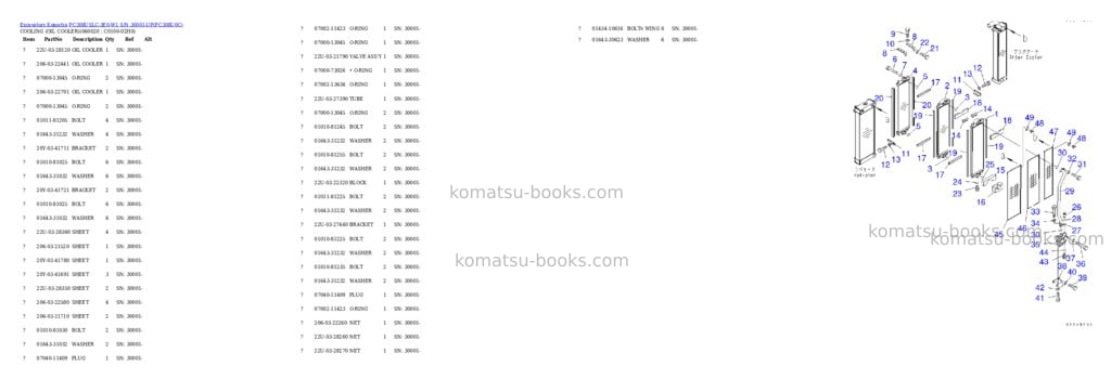 Komatsu PC308USLC-3E0-W1 S/N 30001-UP Parts catalog cover Page 5