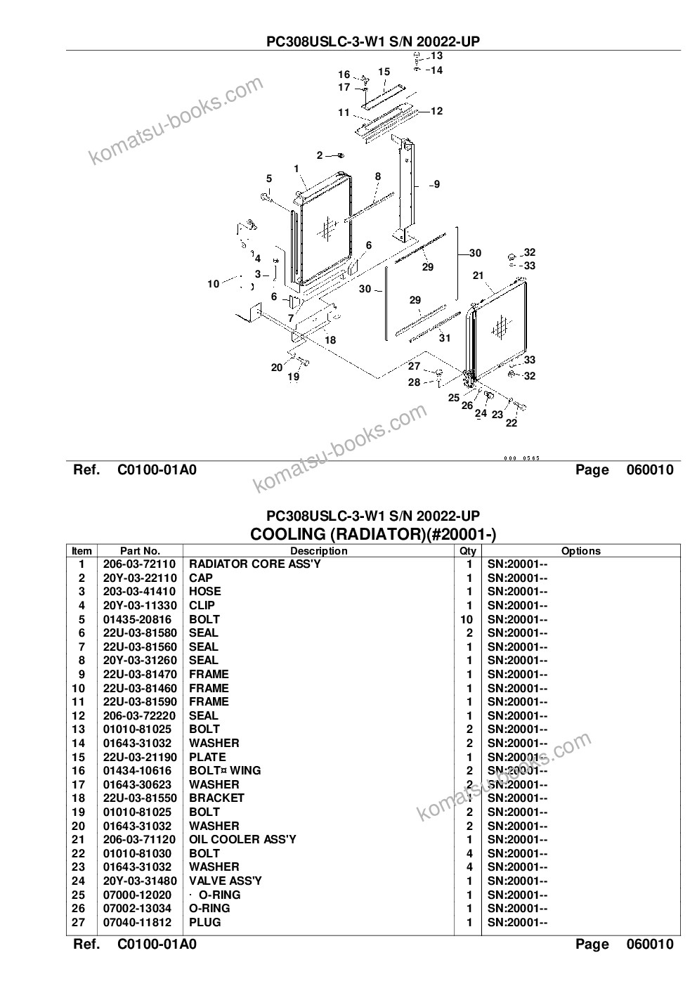 Komatsu PC308USLC-3 S/N 20001-UP Parts catalog cover Page 9 Komatsu PC308USLC-3 S/N 20001-UP Parts catalog cover Page 9