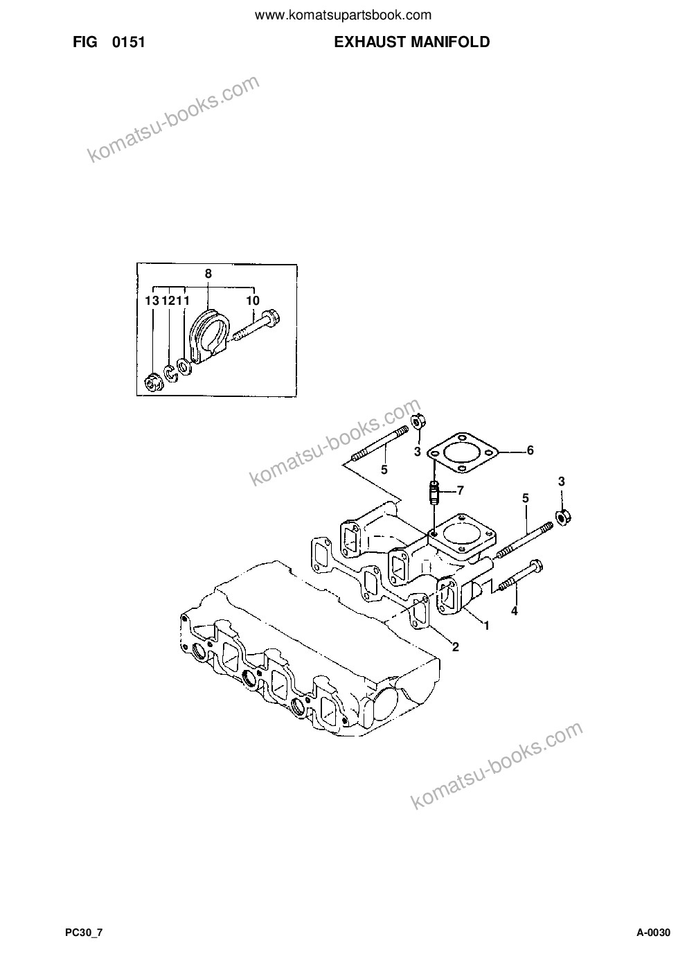 Komatsu pc30-7 s/n f10001-up Parts catalog cover Page 7 Komatsu pc30-7 s/n f10001-up Parts catalog cover Page 7