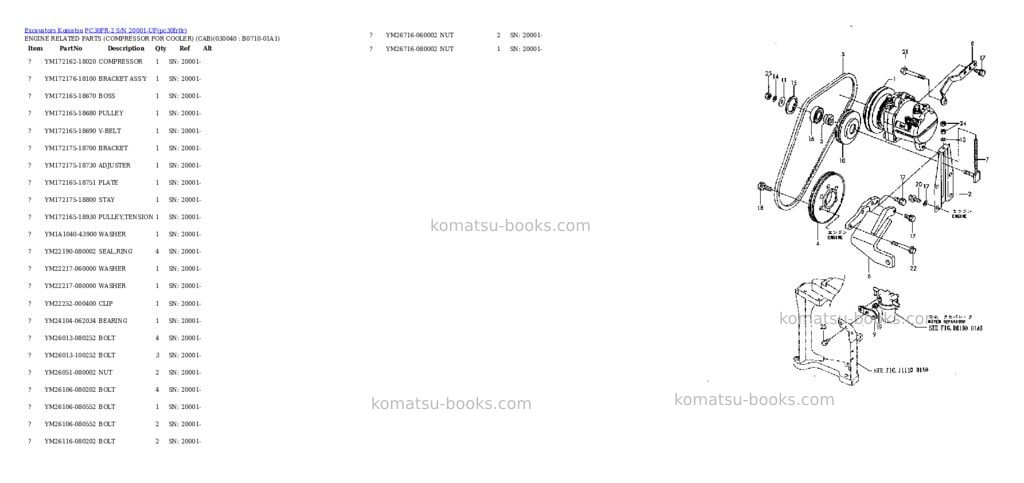 Komatsu pc30fr-2 s/n 20001-up Parts catalog cover Page 3