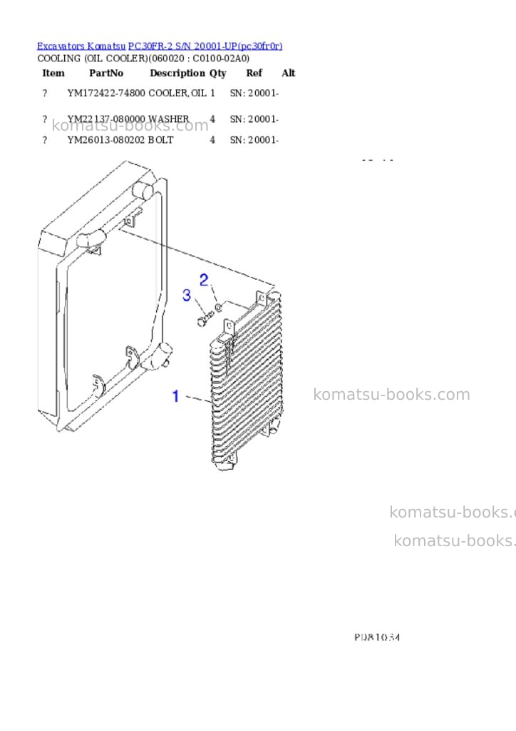 Komatsu pc30fr-2 s/n 20001-up Parts catalog cover Page 5
