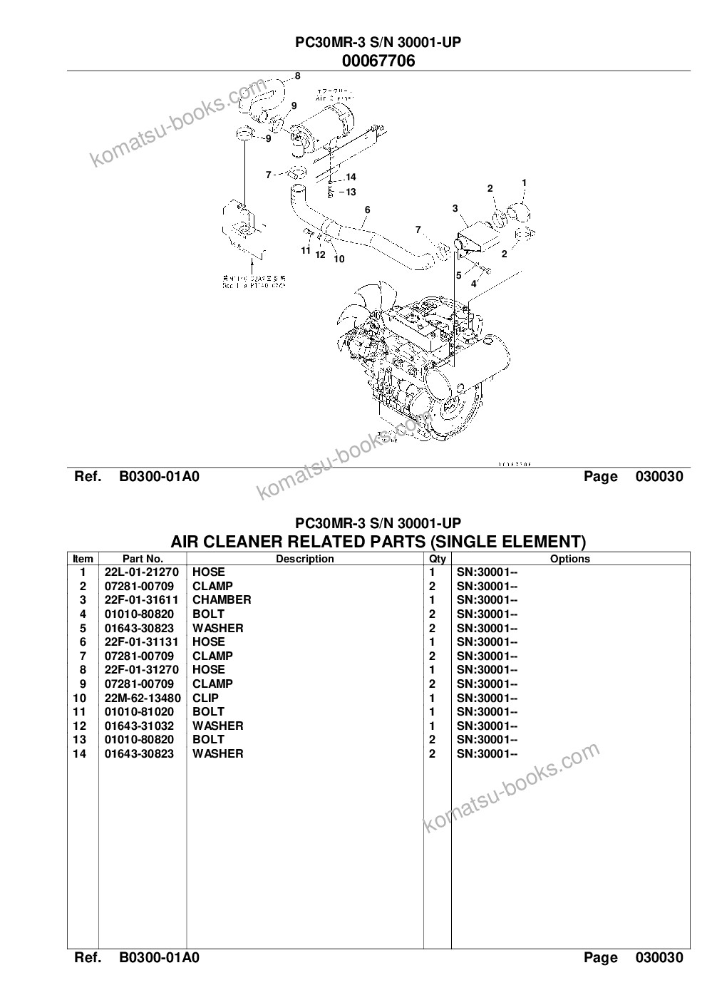 Komatsu pc30mr-3jpn-for canopy s/n 30001-up Parts catalog cover Page 5