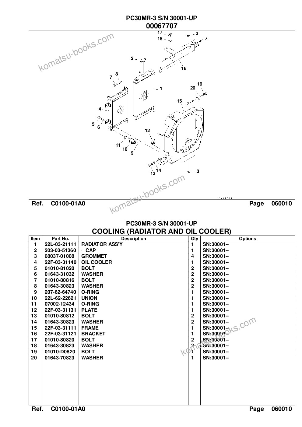 Komatsu pc30mr-3jpn-for canopy s/n 30001-up Parts catalog cover Page 9