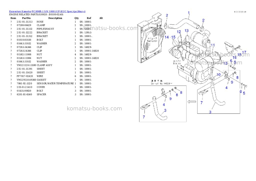 Komatsu PC30MR-1 S/N 10001-UP (KUC Spec.) Parts catalog cover Komatsu PC30MR-1 S/N 10001-UP (KUC Spec.) Parts catalog cover