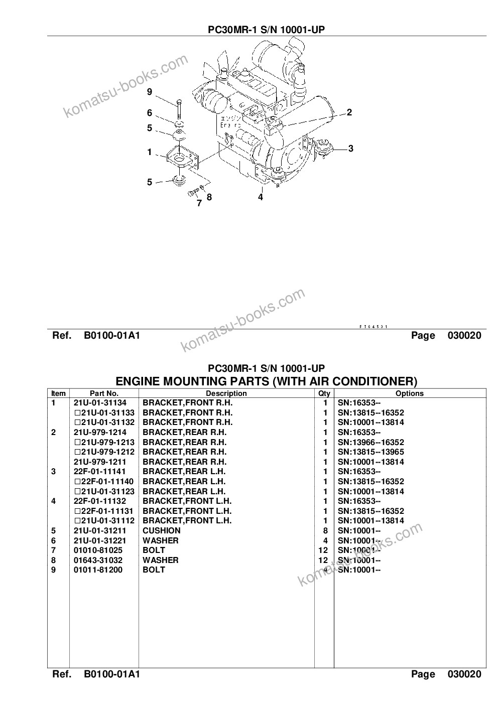 Komatsu pc30mr-1 s/n 10001-up kuc spec. Parts catalog cover Page 4 Komatsu pc30mr-1 s/n 10001-up kuc spec. Parts catalog cover Page 4