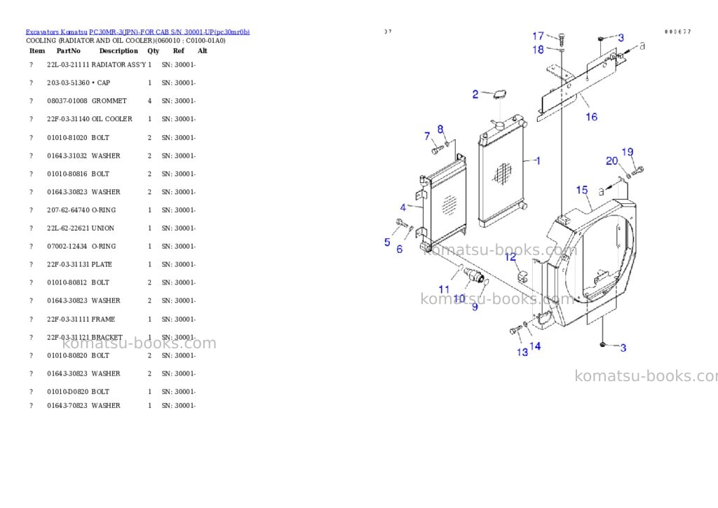 Komatsu pc30mr-3jpn-for cab s/n 30001-up Parts catalog cover Page 6 Komatsu pc30mr-3jpn-for cab s/n 30001-up Parts catalog cover Page 6