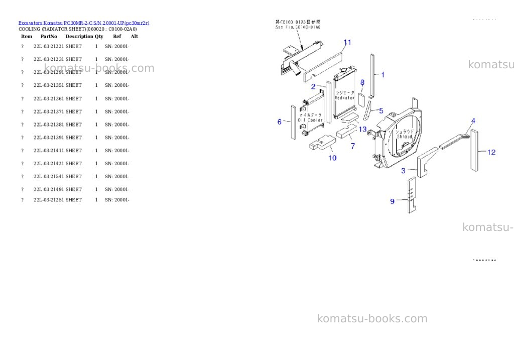 Komatsu PC30MR-2-C S/N 20001-UP Parts catalog cover Page 5 Komatsu PC30MR-2-C S/N 20001-UP Parts catalog cover Page 5