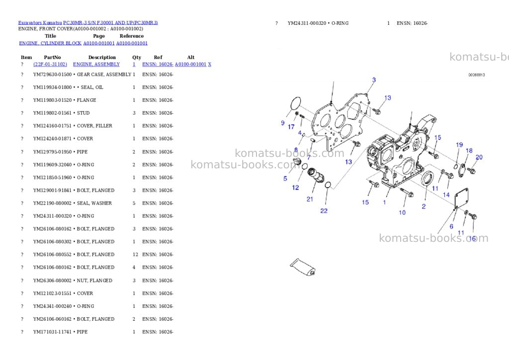 Komatsu PC30MR-3 S/N F30001 AND UP Parts catalog cover Komatsu PC30MR-3 S/N F30001 AND UP Parts catalog cover